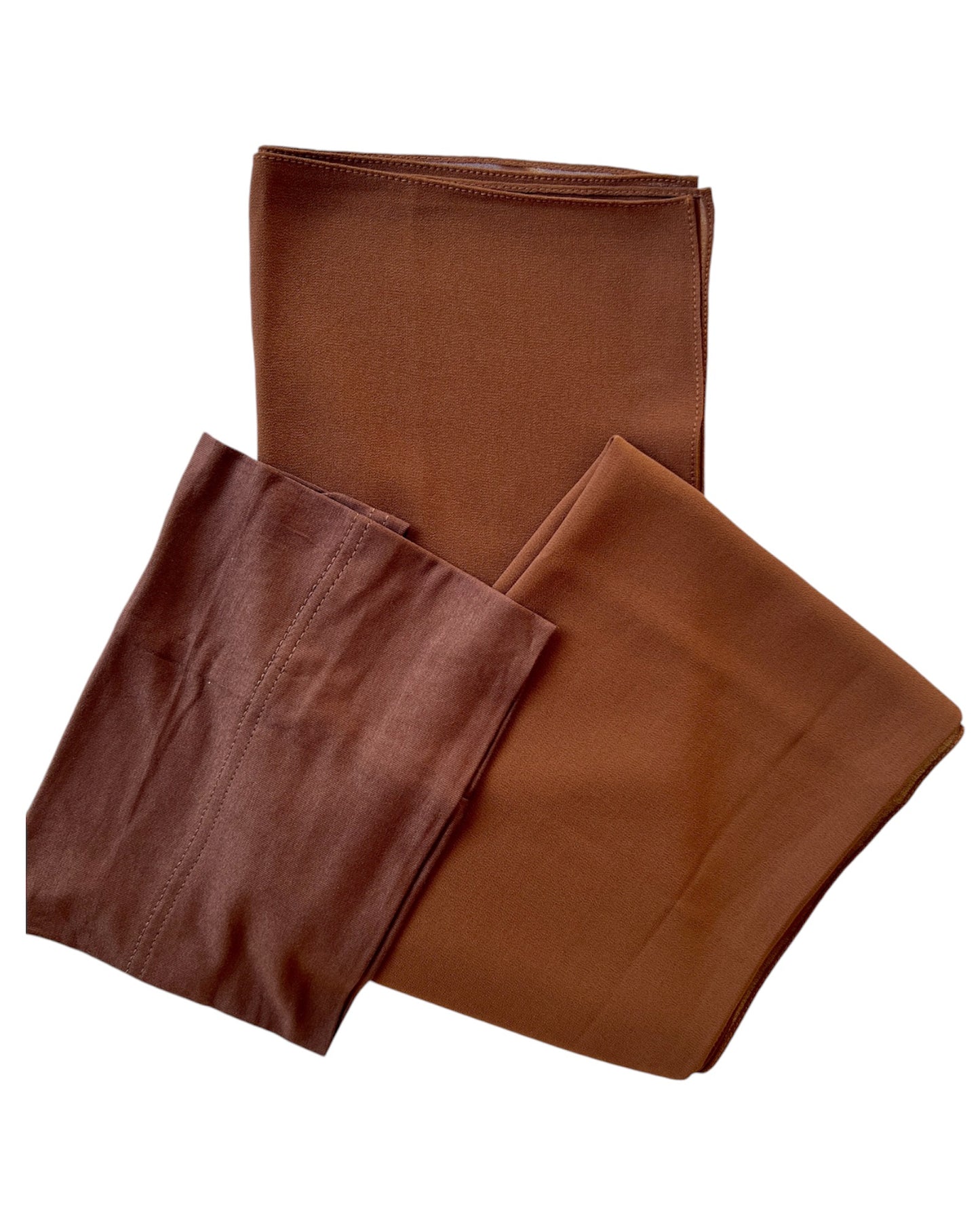Coffee - Chiffon Hijab Set
