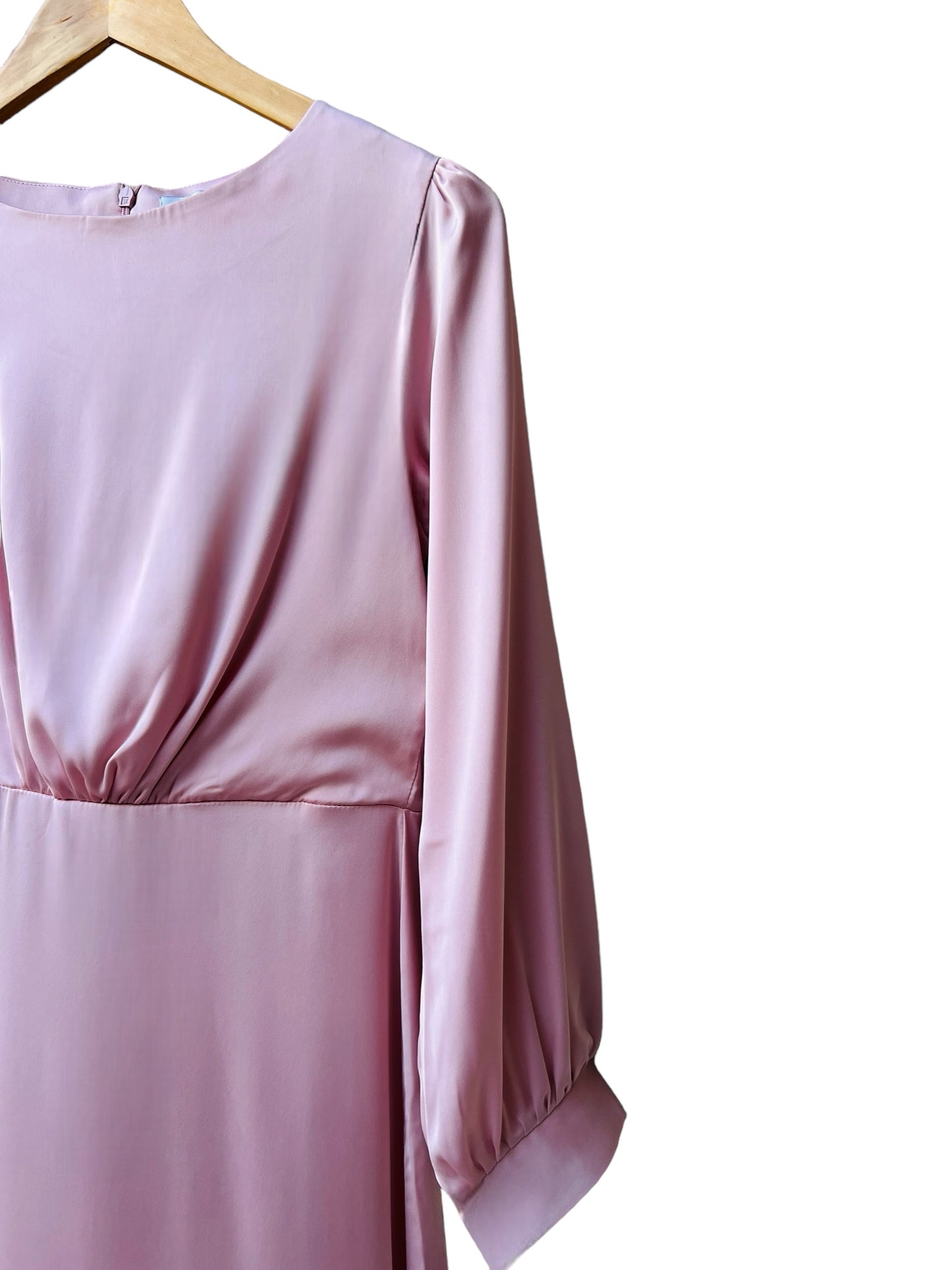Mizaa Rose Pink Soft Touch Silk Dress