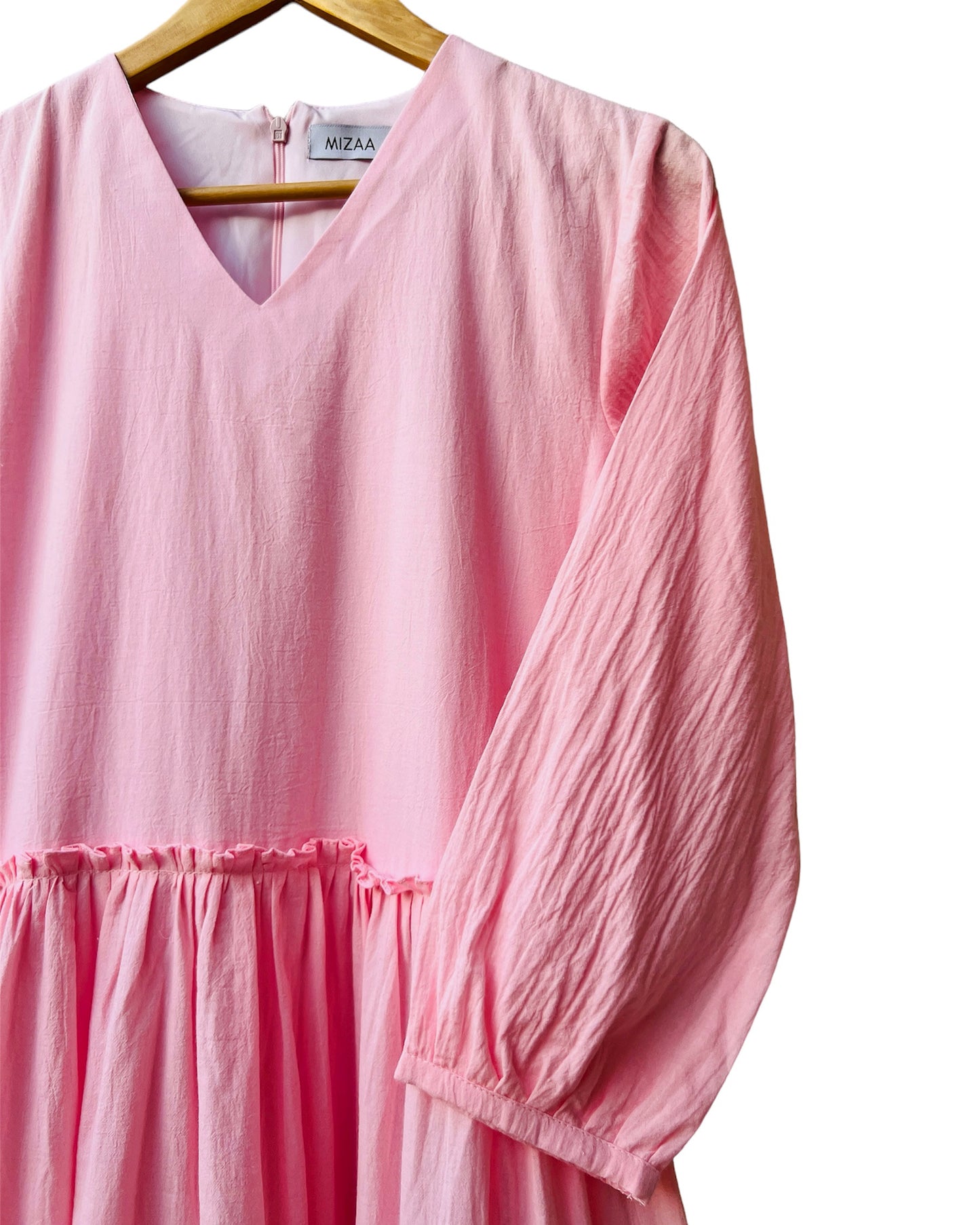 Mizaa Sweetpea Pink Cotton Dress
