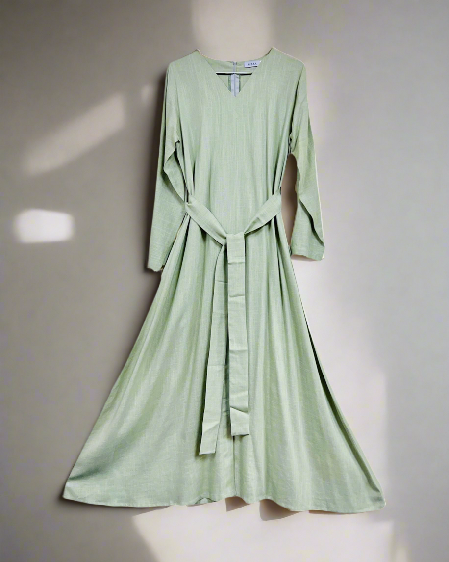 Mizaa Classic Linen Maxi Dress
