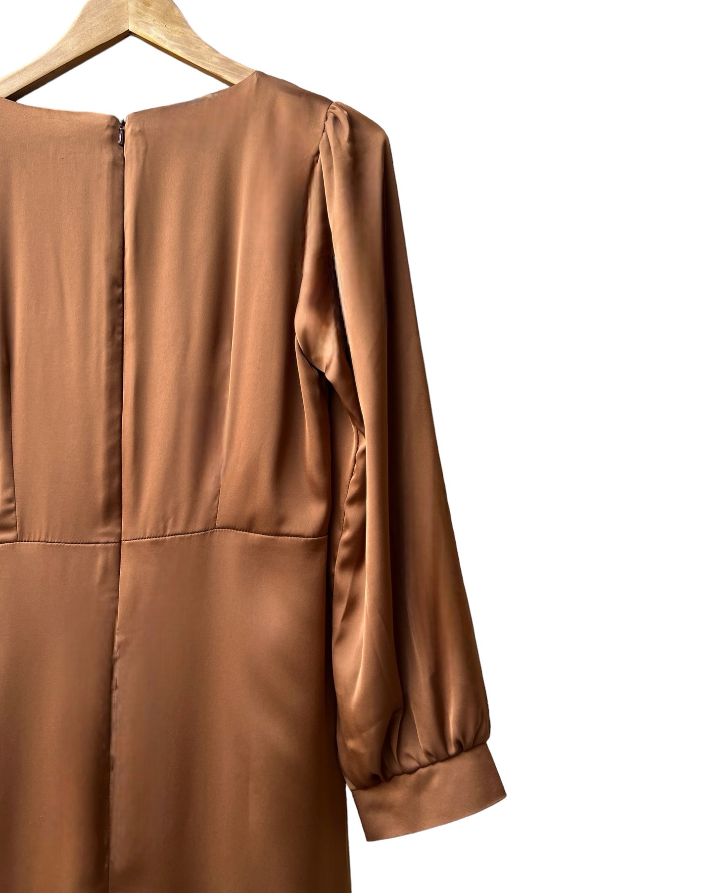 Mizaa Golden Soft Touch Silk Dress