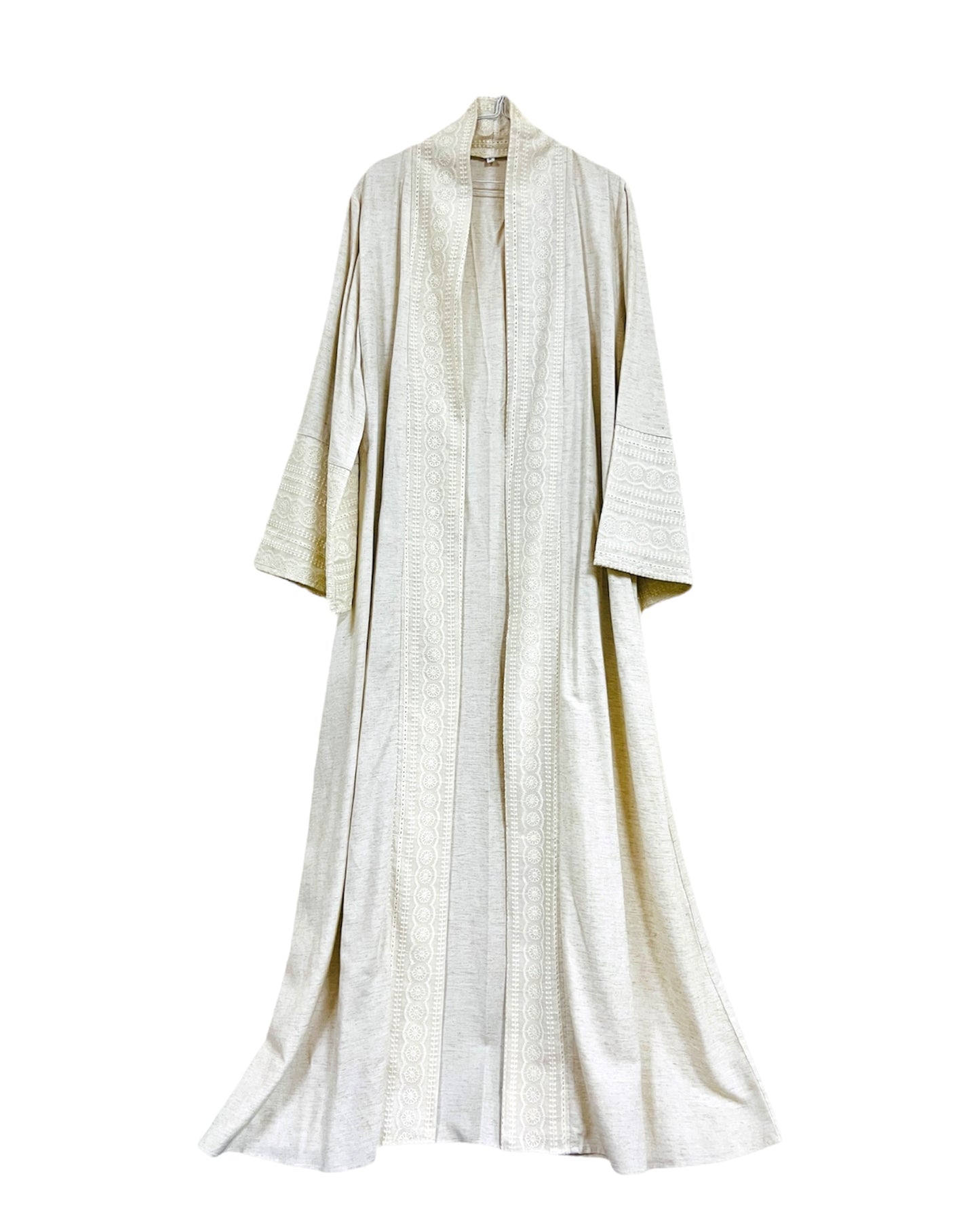 Mizaa Embroidered Linen Abaya Set